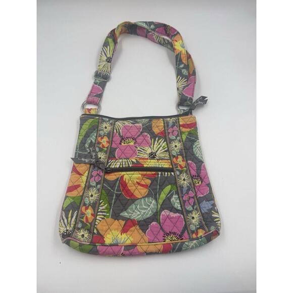 Vera Bradley Floral Print Over The Shoulder Purse, Hipster crossbody purse - Picture 1 of 3